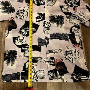 Vintage No Boundaries Mens Large Short Sleeve Button Down Shirt